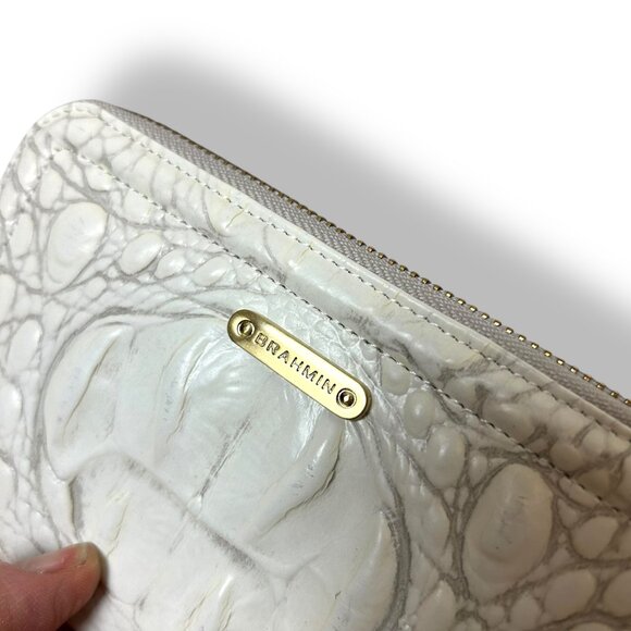 NWOT Brahmin Leather Med Arno Macaroon La Scala Shoulder Tote Handbag + Wallet - Picture 4 of 9